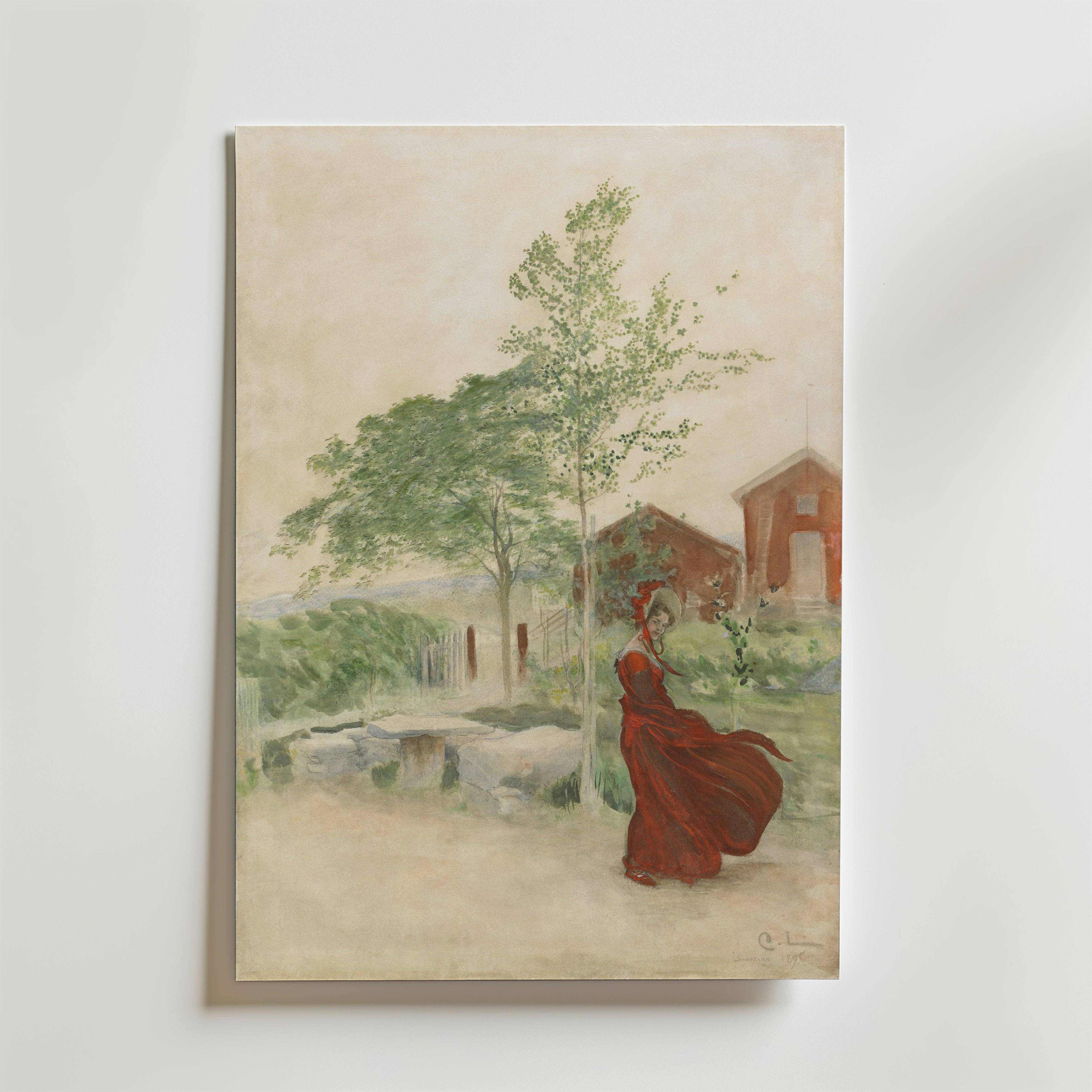 Carl Larsson Stina 1895 Poster - Premium Canvas 21x30 cm