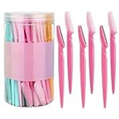 Kvinnor Eyebrow Trimmer, Eyebrow Trimmer, Eyebrow Hair Trimmer, Bärbar manuell rakningsverktyg, ögonbryns rakapparat med skyddande täckning för män och kvinnor