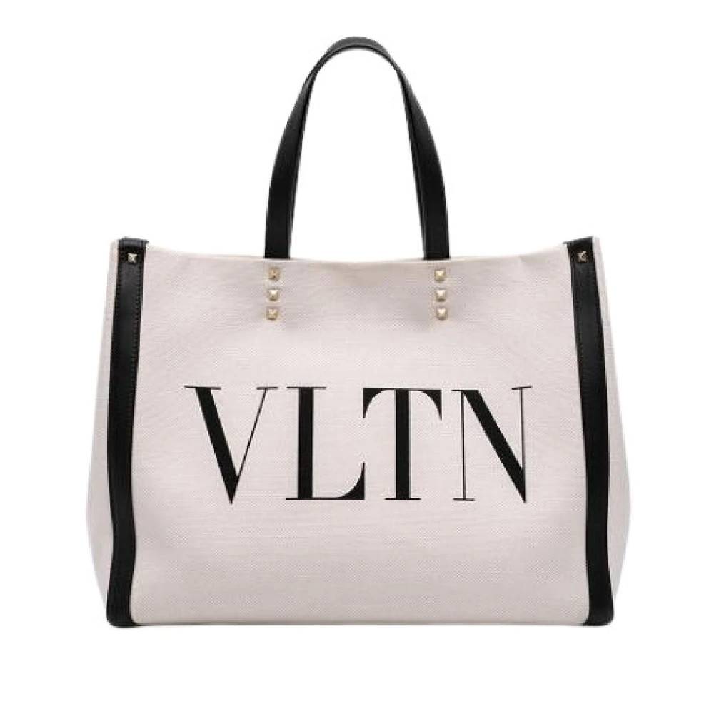 Valentino Vintage Pre-owned Canvas Satchel - Vintage - Dame - Beige - ONE SIZE - Uld