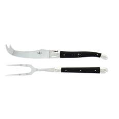 Ost-set, Handtag av Mörkt Horn, blank, Tradition - Forge de Laguiole