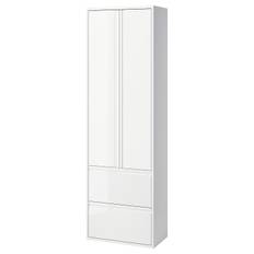 IKEA - ÄNGSJÖN højskab med låger/skuffer, højglans hvid, 60x35x195 cm