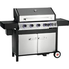 Landmann gasgrill, med 6 brændere, 18 kW, rustfrit stål, kogeflade 90,5 x 41,5 cm