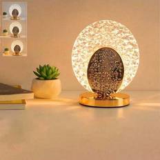 1PLED Retro Kristall Bordlampa, Pekkontroll, 3 Färger Steglös Dimning Ljusstyrka, USB Laddning, Alla Hjärtans Dag Thanksgiving Gåva/Halloween Juldekor - Genomskinlig (Multi-size)