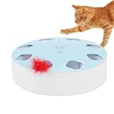 Automatic Interactive Cat Toy, Whack Mole Cat Toy, Rechargeable Interactive Toys With 7 Holes, Electronic Motion Cat Toy, Cat Exercise Toys Whack Game, Cat Games Feather Toy For Bored Indoor Cats