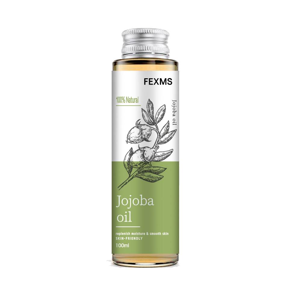 FEXMS Cold Pressed Skin Carrier Oil 100% Pure Natural Organic Golden Jojoba Oil For Face Massage