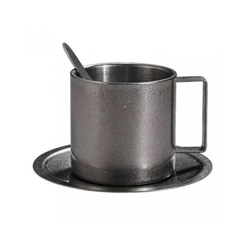 (280ml, B Retro Style 3pcst) Stainless Steel Coffee Mug Set Advanced Double-Wall Vacuum Insulation Ideal for Daily Use