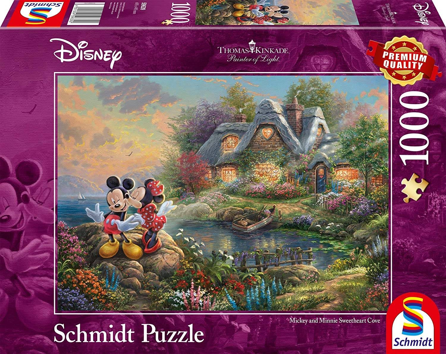 Pussel - Thomas Kinkade: Disney - Sweethearts Mickey & Minnie - 1000 Bitar