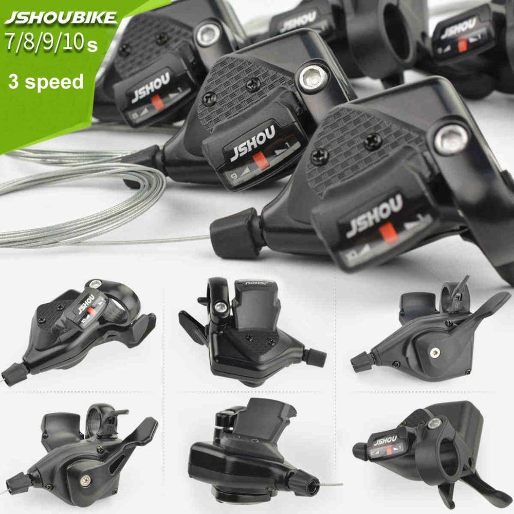 Mtb mountainbike växlingsreglage 3s 7s 8s 9s 10s växlingsavtryckare rapidfire cykel 21/24/27/30 växlar med innerkablar - Par 3 x 7 hastighet