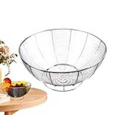 Stainless Steel Fruit Basket, Tabletop Draining Basket, Dishwasher Safe Snack Organizer, Space-Saving Storage Containers for Fruits, Vegetables, Kitchen Countertop Storage