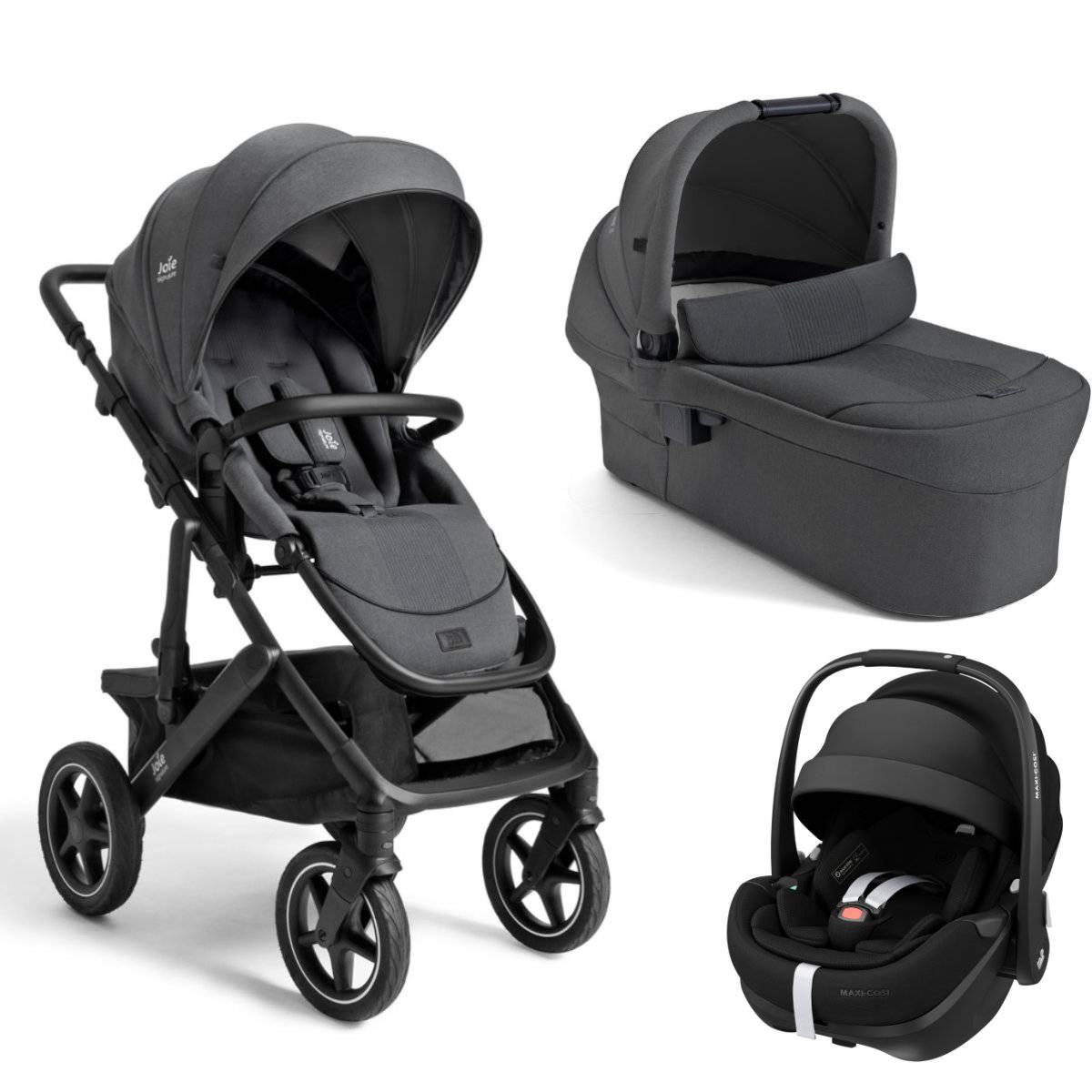 Joie Signature Vinca Stroller Set 3 in 1 incl. Maxi Cosi Pebble 360 Pro2 - Ebony