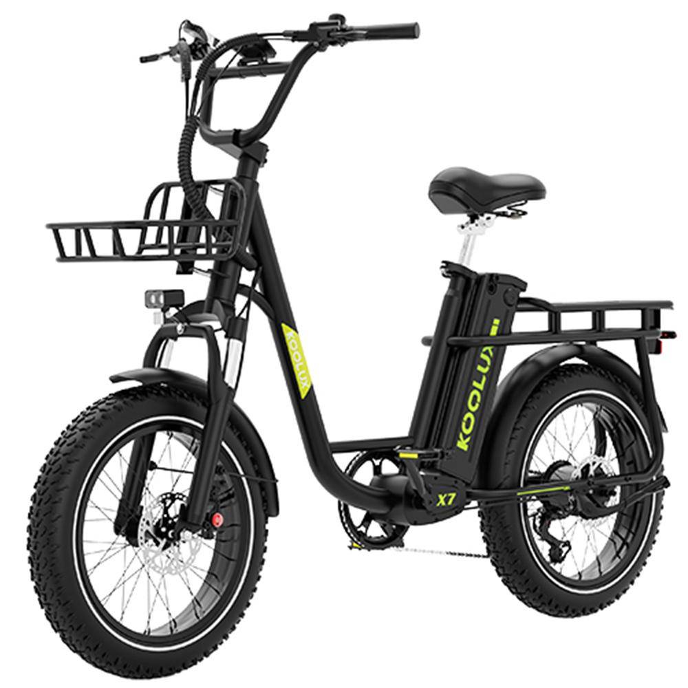 Elcykel Vuxen KOOLUX 20 750W Motor Topphastighet 45Km/h 48 V 25AH Max Räckvidd 120Km Last 120Kg Svart X7 svart