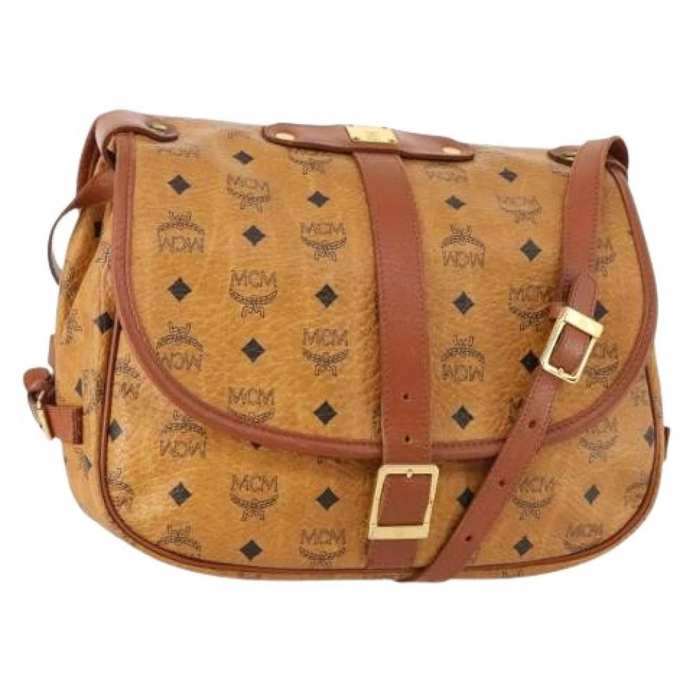 MCM Pre-owned Pre-owned Plastic Skuldertaske - Vintage - Dame - Brun - ONE SIZE - Uld