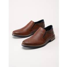 Rieker - Bruna slip on skor i skinn storlek 46 - Amaretto (46)