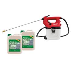 Milwaukee M12havesprøjte + 2 x 5 L Neutralon algefjerner