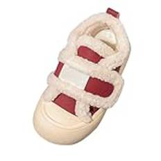 Dam sportskor svart Proof Flat Keep Warm Snow Boots bekväma skor ungdomar flickor sneakers, röd, 34 EU
