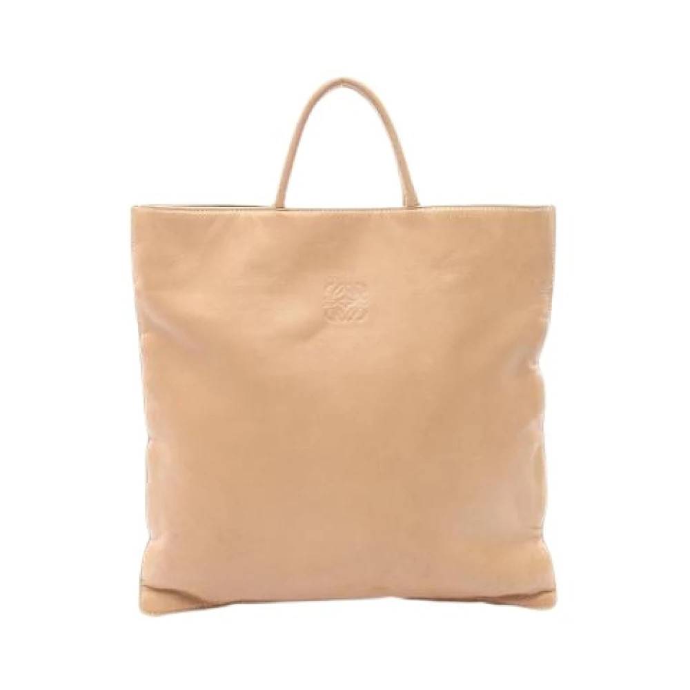 Loewe Pre-owned Pre-owned Tote Bag - Vintage - Dame - Beige - ONE SIZE - Læder