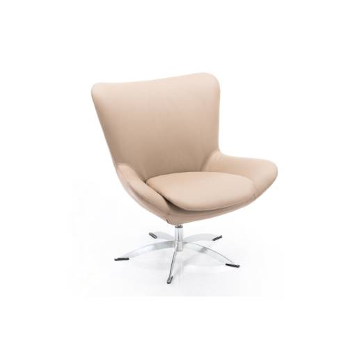 Hjort Knudsen - Havanna loungestol - Beige madras læder | Møbelsalg.dk