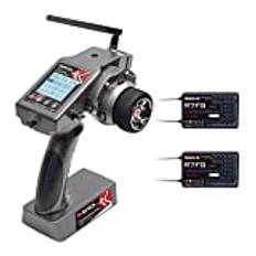 Radiolink RC6GS V3 7 kanaler RC radiosändare med 2 stycken R7FG Gyro-mottagare, spänningstelemetri, 30 modeller för lagring av ytstyrning Fjärrkontroll 2,4 GHz för RC(Endast engelsk meny)