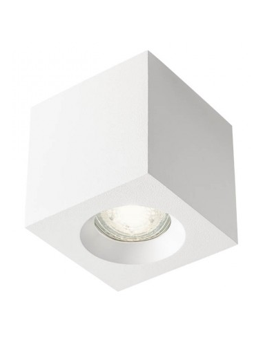 PRATO Badeværelseslampe i aluminium og glas 8,6 x 8,6 cm 1 x GU10 - Mat hvid