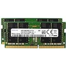 Sam Original 64 GB (2 x 32 GB) DDR4 3200 MHz PC4-25600 (eller 2933 MHz eller 2666 MHz) SODIMM 2Rx8 CL22 1,2 v laptop notebook minnesmodul uppgradering RAM M471A4G43AB1-CWE Adamanta