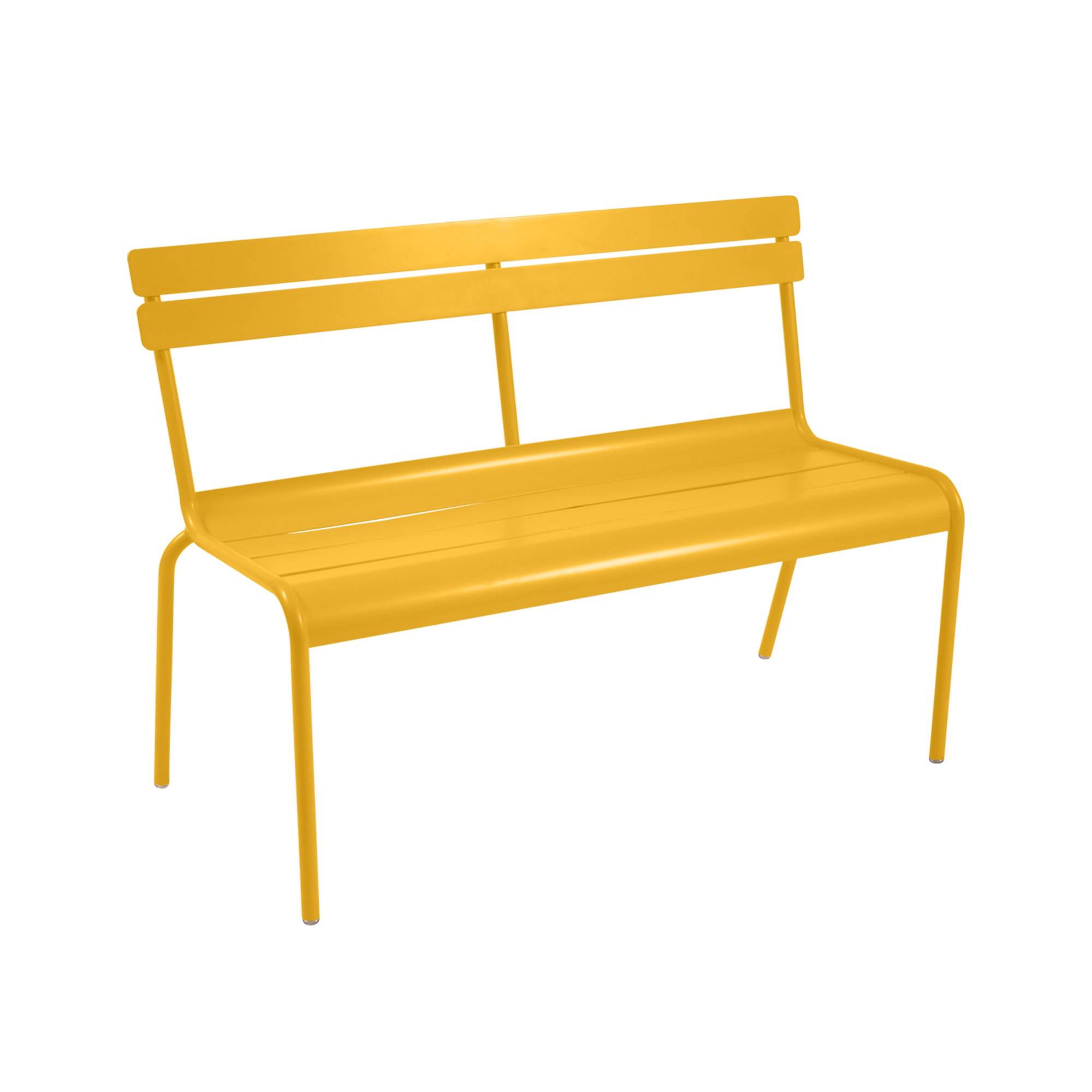 Fermob - Luxembourg 2/3 Seater Bench With Backrest Honey - Trädgårdsbänkar - Frédéric Sofia