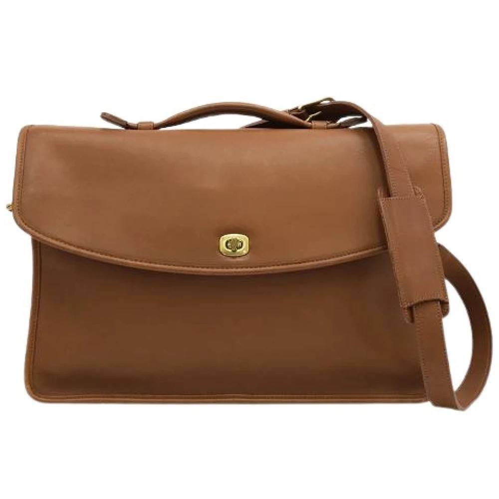 Coach Pre-owned Pre-owned Metropolitan Calf Briefcase - Vintage - Herre - Brun - ONE SIZE - Uld