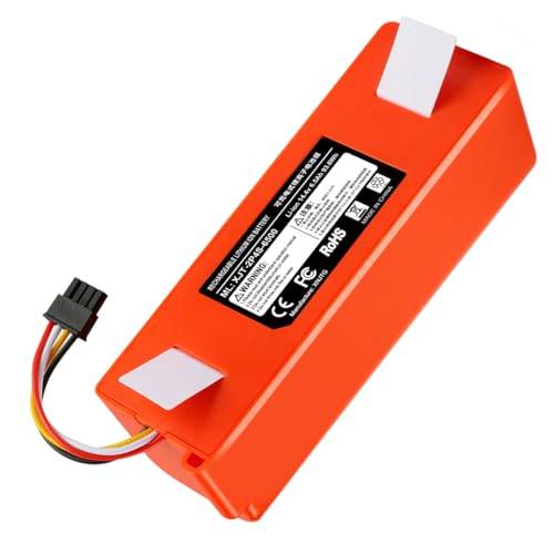 XNJTG 6 500 mAh 14,4 V ersättningsbatteri för Xiaomi Mi Robot Xiaomi Mijia Roborock s50 s51 robotdammsugare Li-ION 14,4 V batteri