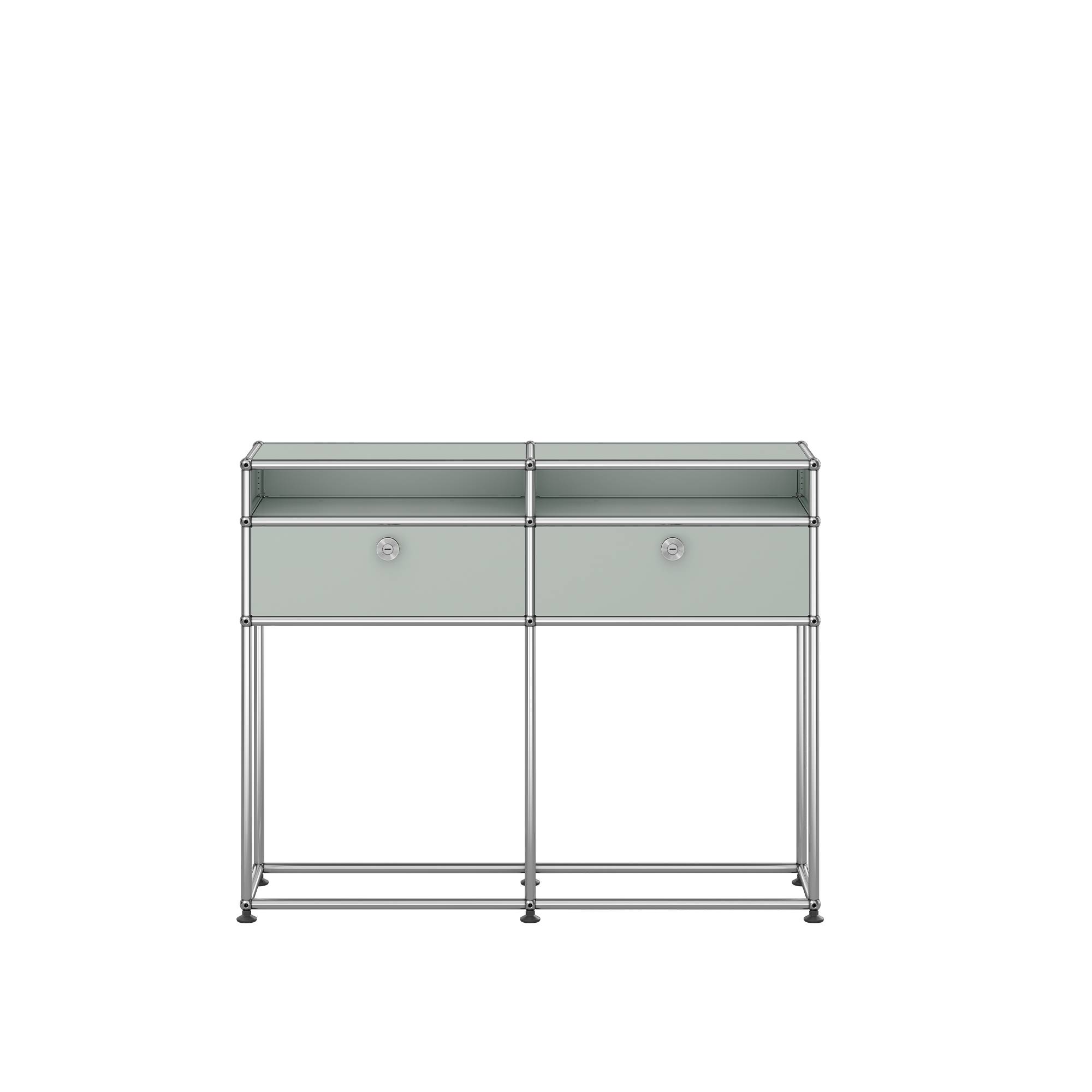 USM - USM Haller Sideboard M51 USM Matte Silver - Skänkar och sideboards - Silver - Metall