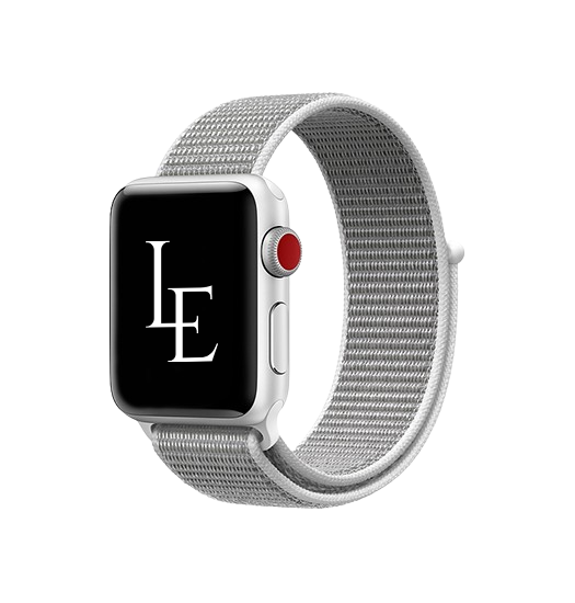 Apple Watch (38/40/SE/41/42mm) - L'Empiri™ Nylon Velcro Rem - Sølv