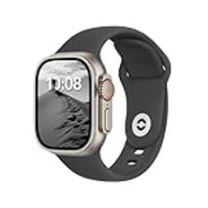 DONEGANI SB Armband för Apple Watch Band Sport Ultra 2 49 mm, Serie 10 46 mm, 9 8 7 45 mm 41 mm, SE 6 5 4 mm 40 mm, 3 2 1 42 mm 38 mm, kvinnor män silikonrem, rymdgrå