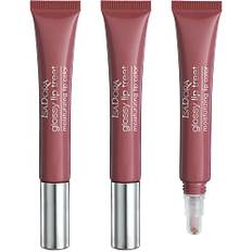 IsaDora Glossy Lip Treat Lip Gloss – Mjukgörande Mörkt Nude Läppglans med Plumping Effekt Återfuktande Glans Set med Hyaluronsyra + Jojoba + Kollagen –Vegan Makeup, 3-Pack 64 Raisin