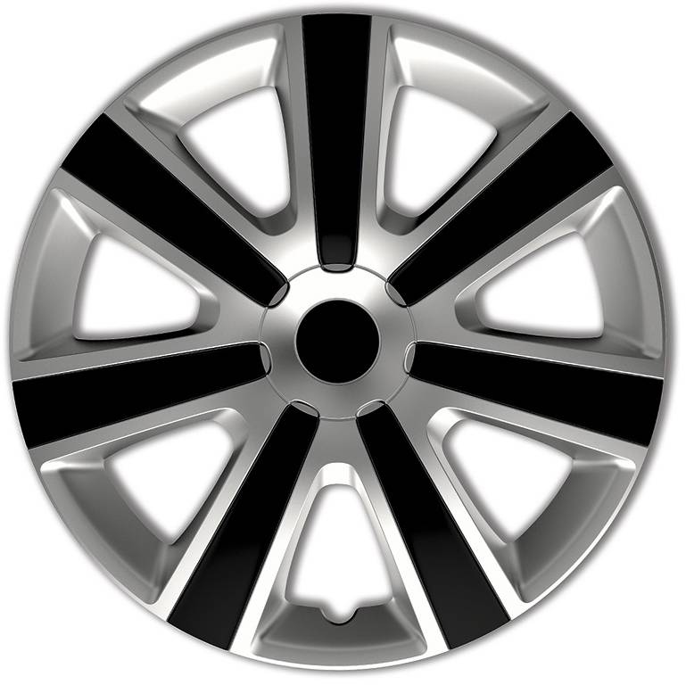 Navkapslar set VR 13 tum silver/svart