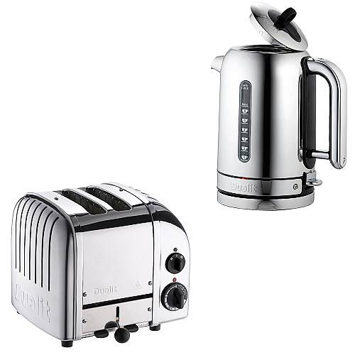 Dualit - Classic Rostfri - Brödrost 2 skivor + Vattenkokare 1.7 L