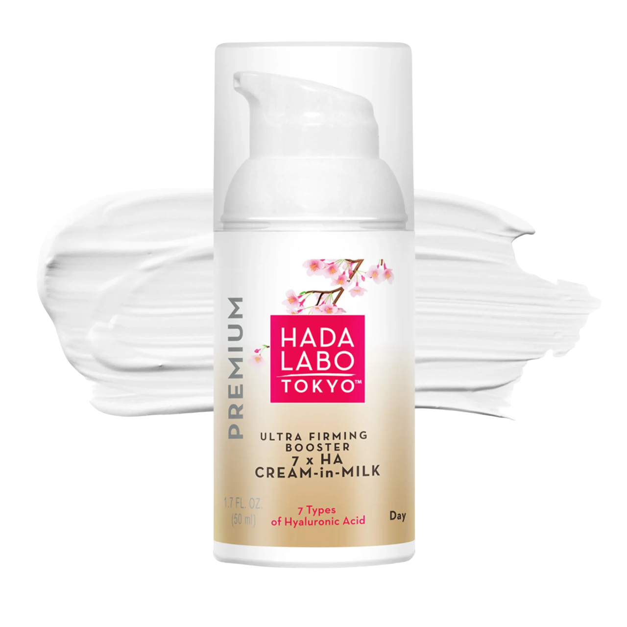 Hada Labo Tokyo Premium 7 x Ha Rassodante Luminoso al Latte Viso 50 ml — Crema Viso