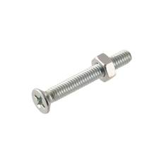 Kram, Maskinskruer m/møtrik, elforzinket stål, M4, Ø4,0x20 mm, 13 stk. (På lager i butik)