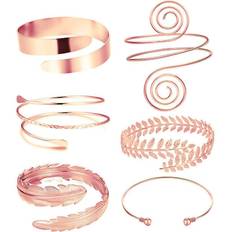 Cross-border jewelry simple metal armband set female European and American leaf snake