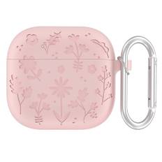 Apple AirPods (4. gen.) Silikon Fodral med Harbinhake och Blommönster - Rosa
