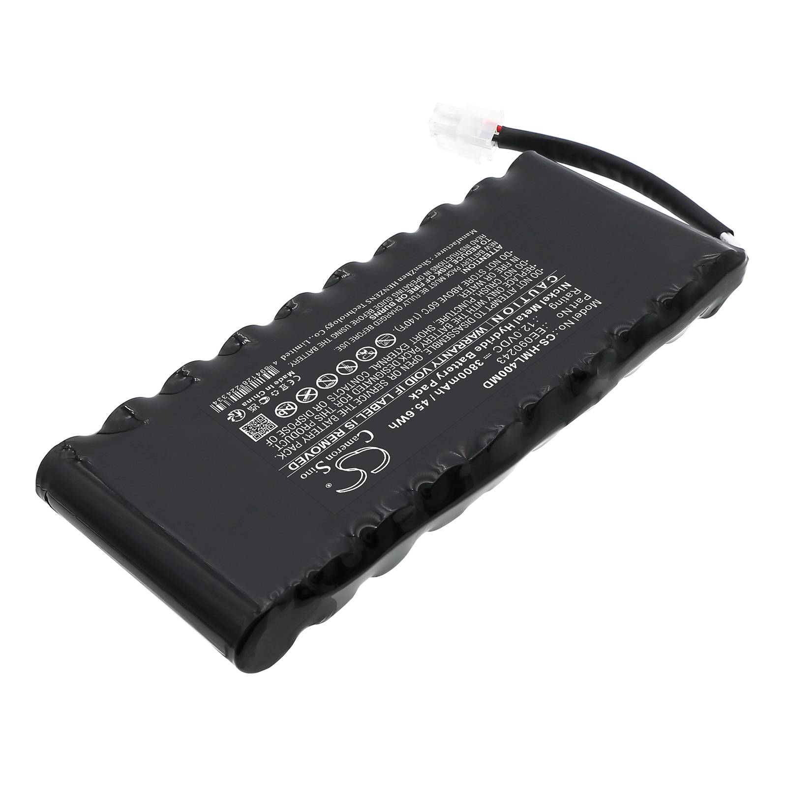 Batteri for HME Lifepulse 400 EE090243 12 V 3800 mAh Ni-MH