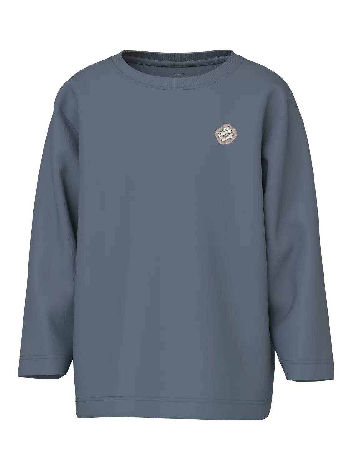 Name it - Nmmvimpel Blå bluse med dino.