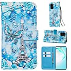 Samsung Galaxy S10 Lite fodral, SATURCASE vackert PU-läder flip magnet plånbok stativ kortplatser skyddande fodral med handrem för Samsung Galaxy S10 Lite / A91 (YK-7)