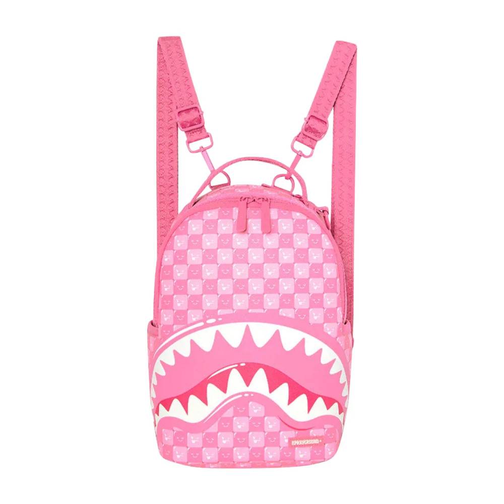 SPRAYGROUND New Check Faces Mini Rygsæk - Tasker - unisex - Lyserød - ONE SIZE - Uld