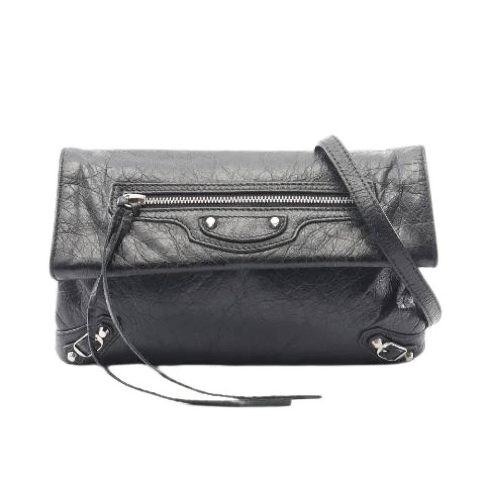 Balenciaga Vintage Pre-owned Classic Envelope Skuldertaske - Vintage - Dame - Sort - ONE SIZE - Uld