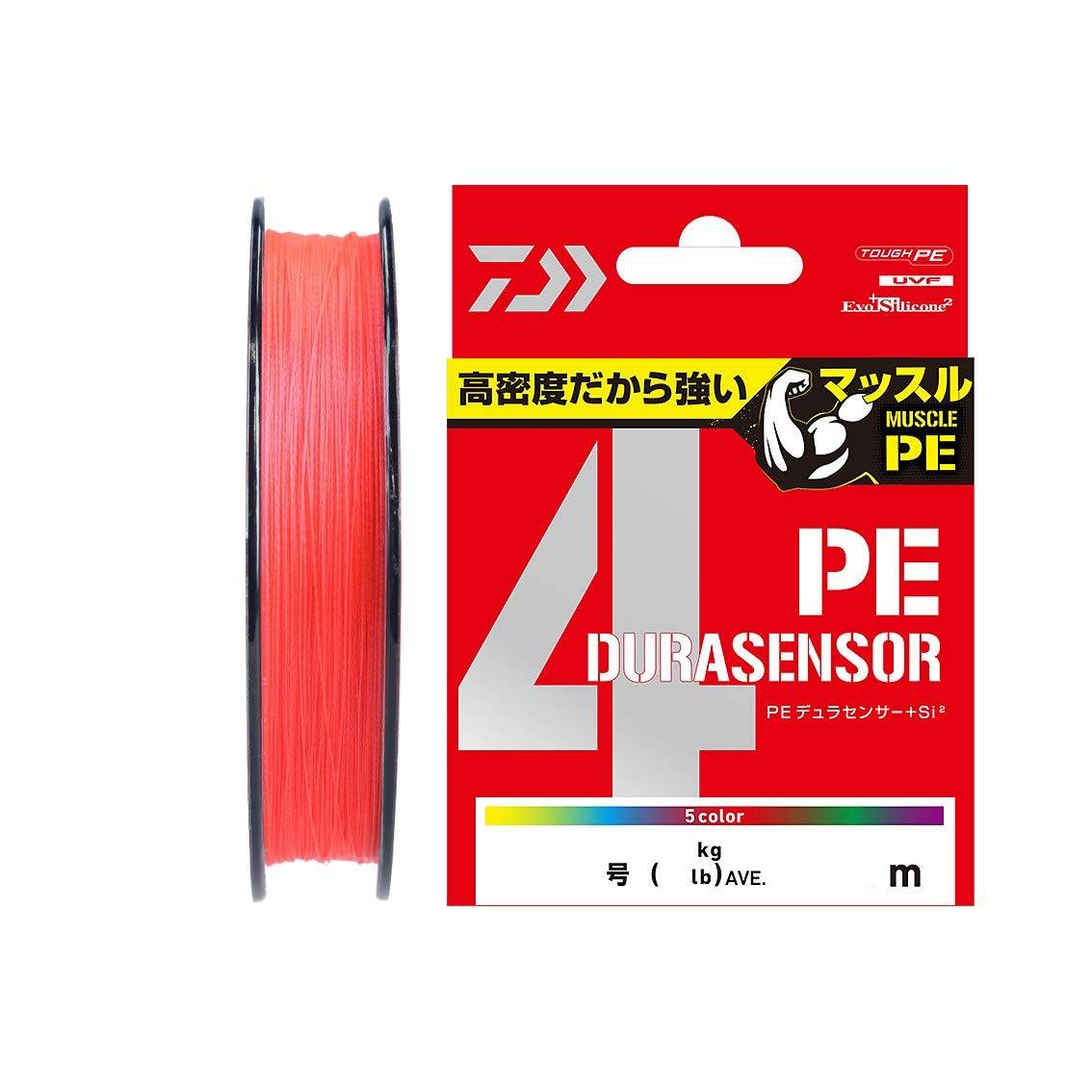 Daiwa PE Line UVF PE DuraSensor 300m Coral Red X4+Si2 #3