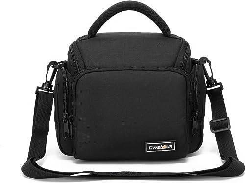 Cwatcun Kameratasche Camera Bag Sling Umhängetasche mit Wasserabweisend | Kamera Rucksack für DSLR/SLR Kamera Sling Bag, Leicht Zu Reinigen, Kompatibel mit Sony Nikon Canon eos r50. Schwarz. Y10, S
