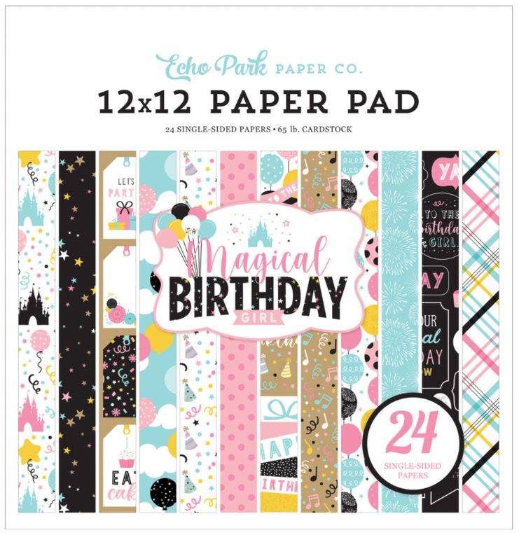 Echo Park - 12x12 Paper Pad - Magical Birthday Girl