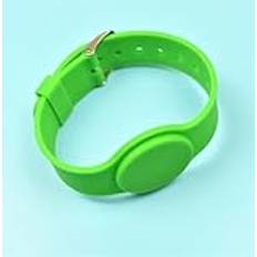 100pcs/Lot 125Khz RFID EM4100 TK4100 Waterproof Smart Card Wristband Bracelet ID Card Access Control(Green)