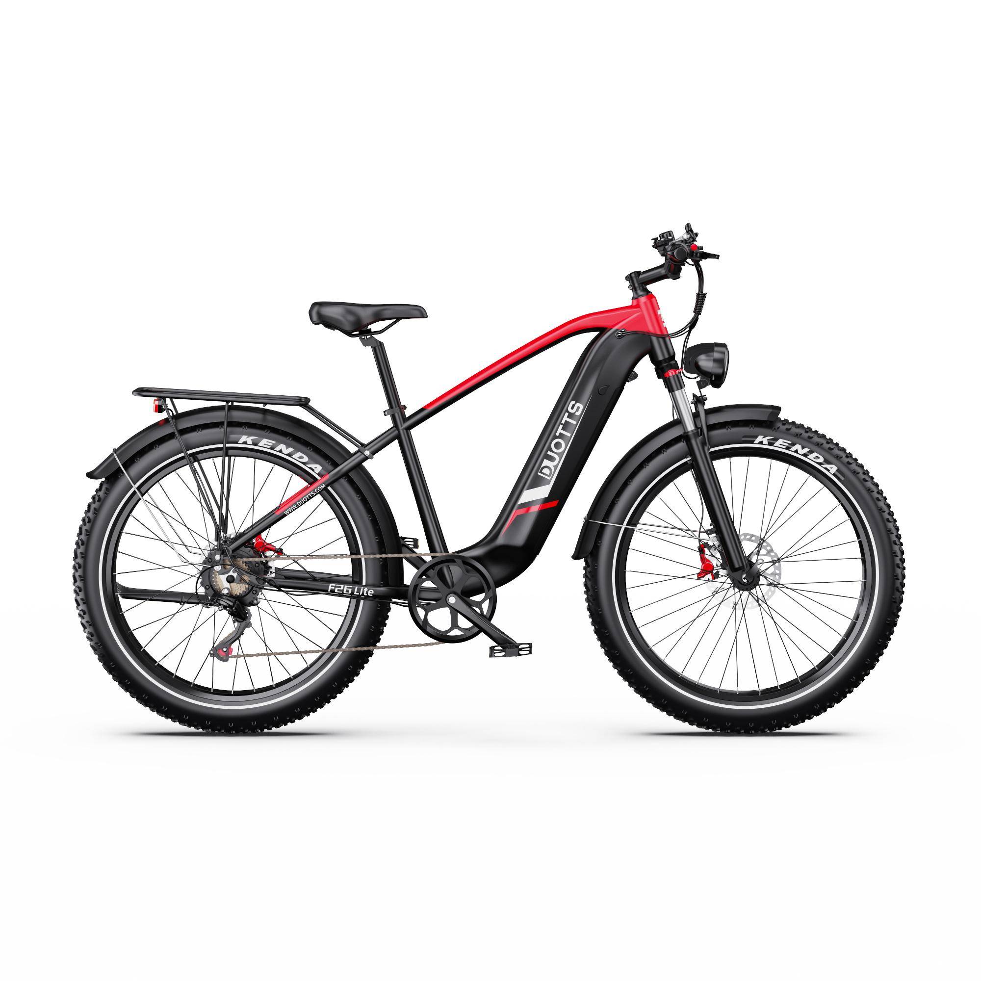 DUOTTS F26 Lite Elcykel Vuxen 500W Motor E-BIKE 3,2-tums 48V 18AH Batteri 26Tums Däck 50Km Max Räckvidd 90Km Framgaffel Hydrauliskt Fjädringssystem