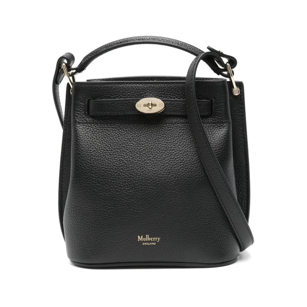 Mulberry Sort Twist-Lock Skuldertaske - Tasker - Dame - Sort - ONE SIZE - Uld