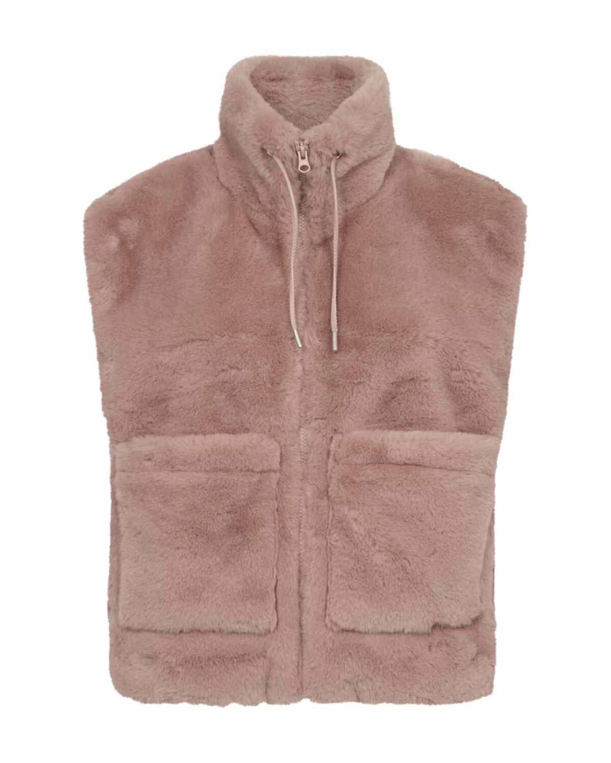 Fony Fuskpäls Väst Dam Pale Mauve Freequent | Smilebutiken