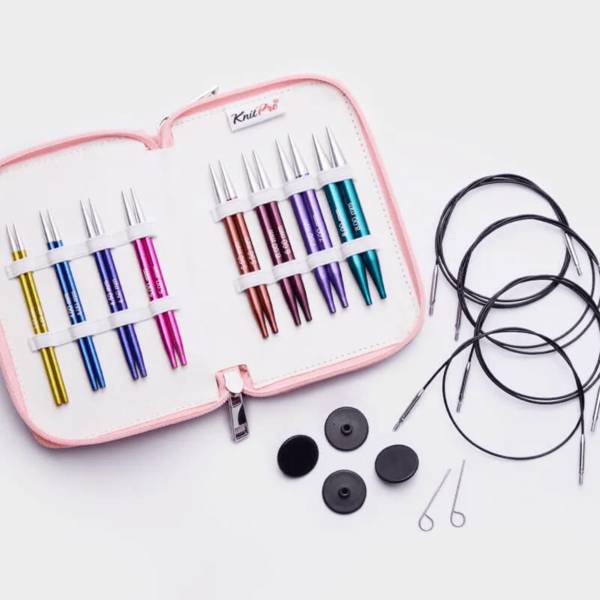KnitPro Zing Special Utbytbara Rundstickor Set, Deluxe, 10 cm